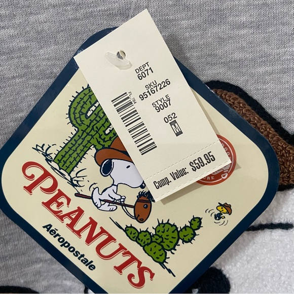 Peanuts® | Aéropostale Western Snoopy Cowboys Crew Sweatshirt. A1 - Picture 7 of 8